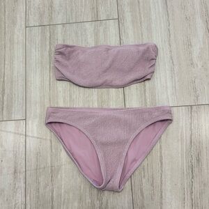 Michael Michael Kors Women’s Lavender Strapless Seersucker Bikini Size XS